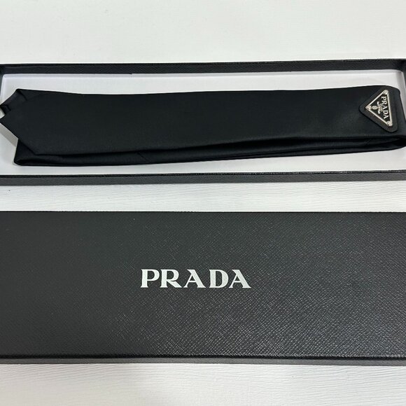 Prada Black Men's Tie - Picture 1 of 4
